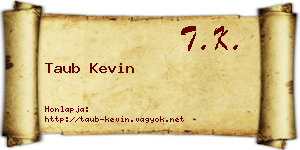 Taub Kevin névjegykártya